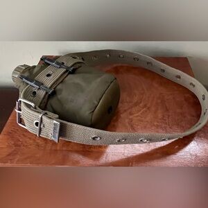 vintage canteen with belt